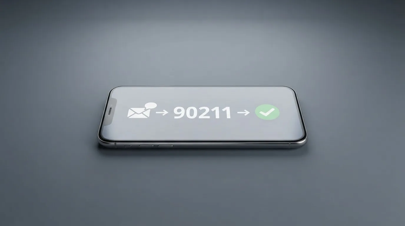 Schéma procesu SMS vkladu — mobilní telefon, odesílaná zpráva na číslo 90211, potvrzení o přijetí platby na displeji