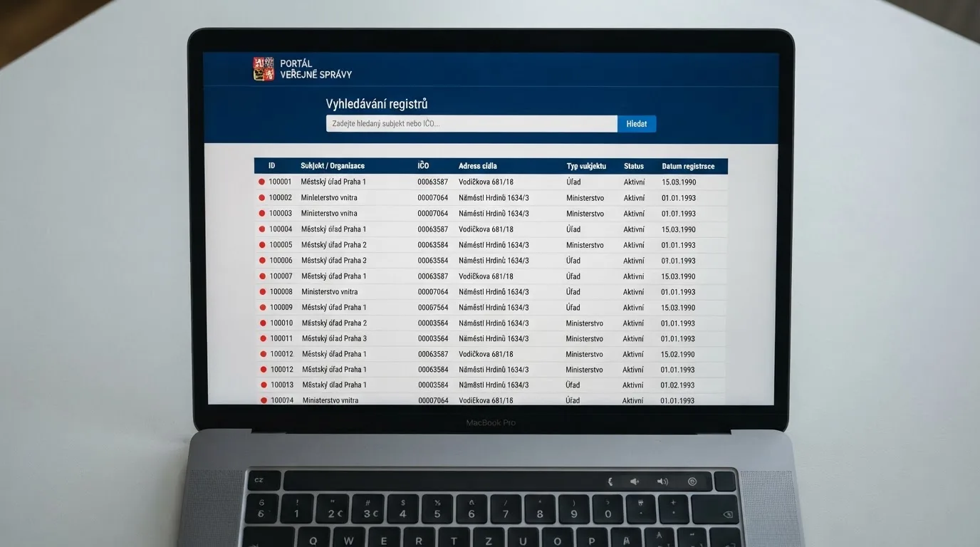 Výřez obrazovky s vyhledáváním v Seznamu nepovolených internetových her na webu Ministerstva financí ČR